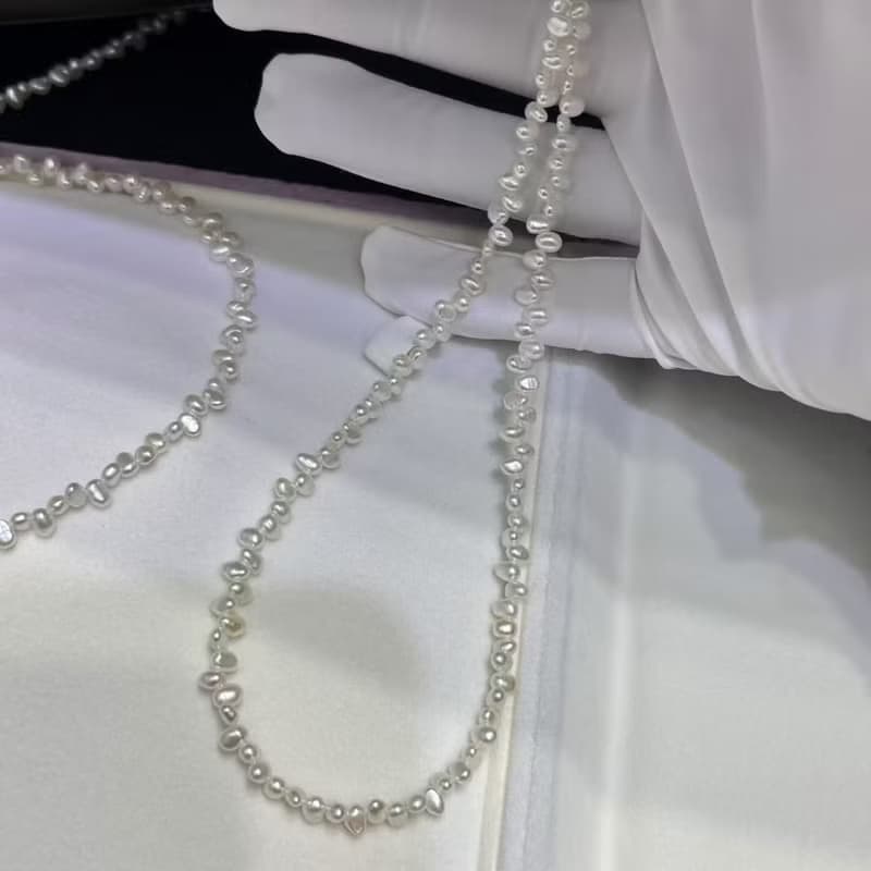 YuanPearl天然巴洛克單戴或三層疊戴珍珠項鍊keshi珍珠