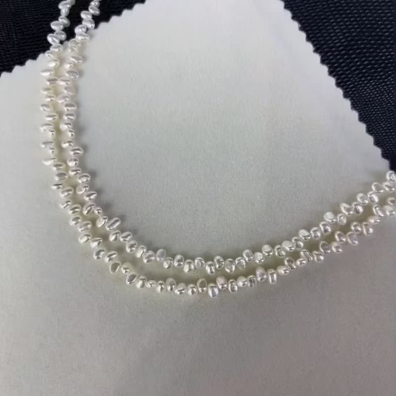 YuanPearl天然巴洛克單戴或三層疊戴珍珠項鍊keshi珍珠