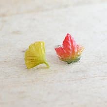 楓葉銀杏 純銀耳環/耳夾