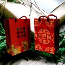 飾品禮物提袋 富貴有餘祝福款 滿福祝福款 棉繩手提袋 2組4入