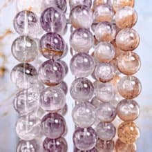 【火焰紫兔毛】半盆 薰衣草紫 兔毛水晶手串手鍊/一物一拍