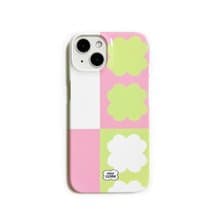 half clover hard iPhone Case (pink)