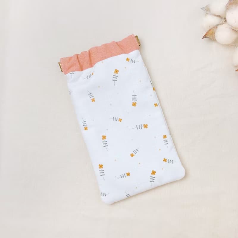 * 綿花堂手作 * 紅色小花彈片口金包