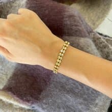 古董摩登透明萊茵石手鍊  BR116