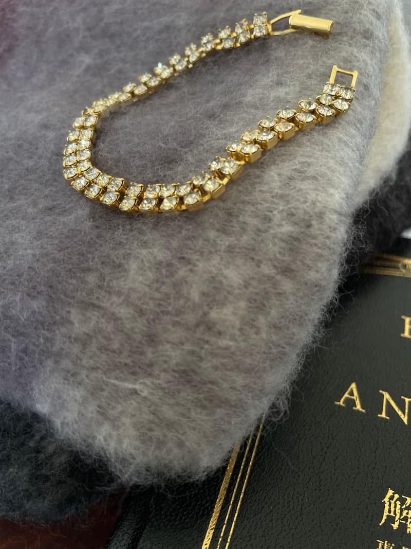 古董摩登透明萊茵石手鍊  BR116