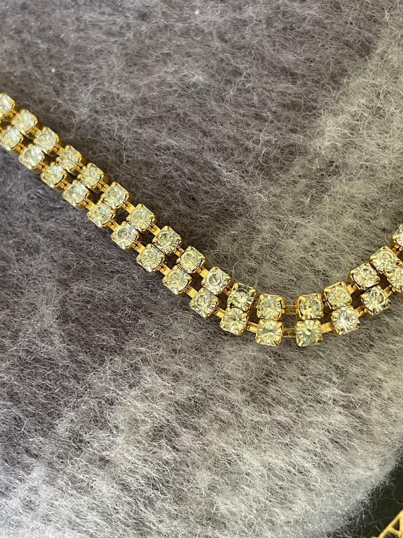 古董摩登透明萊茵石手鍊  BR116