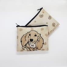 臘腸犬 奶油/紅棕/巧克力/四目黑 簡單收納零錢包 萬用收納包