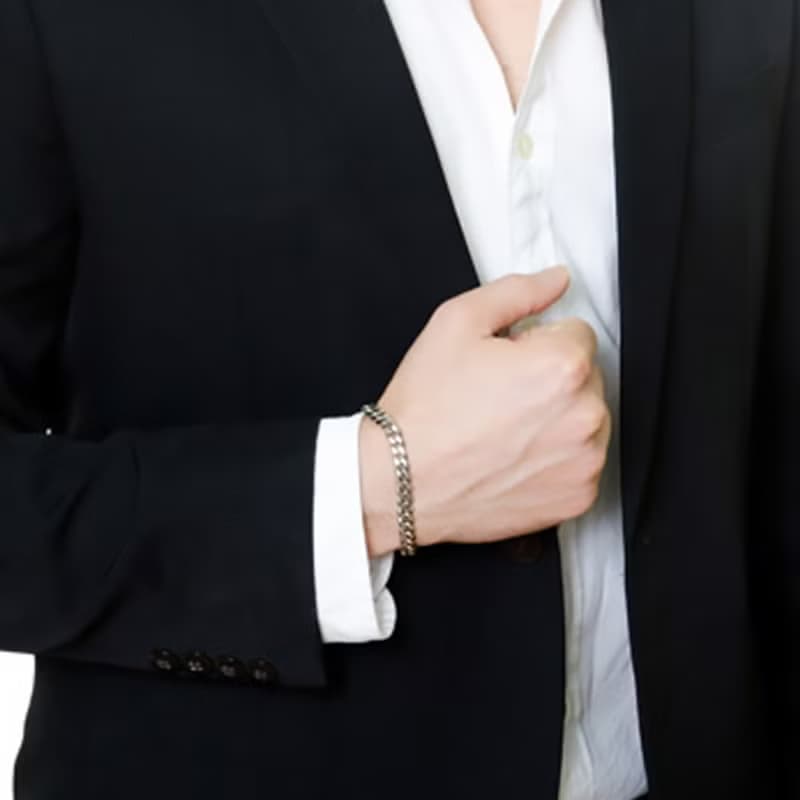 純鈦男性手鍊 鐵漢柔情 (抗敏/永不變質)
