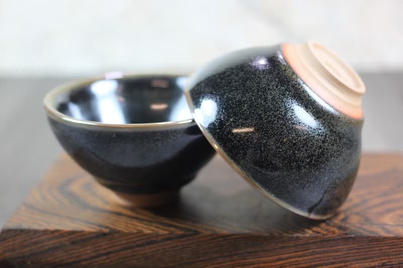 【母親節禮物】黑星 天目釉對杯 茶碗 鶯歌陶藝名家葉敏祥作品