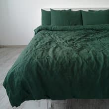 Forest green linen duvet cover /Softened linen / Comforter cover / Quilt cover
