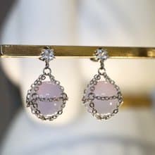 藍紋瑪瑙 星星 純銀耳環 一對 日常配搭 情人節禮物 水晶