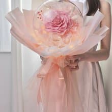 七夕情人節  Leaflorist 永生花 水晶球 花束 加大版- 5色