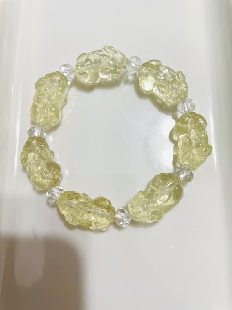 提升貴人事業運【貔貅檸檬黃水晶設計手串】特殊蒐藏/一物一拍