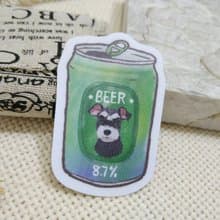 雪納瑞-奧斯卡-啤酒-防水車貼-行李箱貼紙_防水貼紙