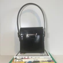 YSL氣質黑色皮革肩背包手提手挽袋 有外袋內袋 日本中古vintage