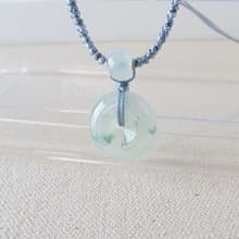 本命年【單售平安扣】冰飄花翡翠*SA33*招財、防小人