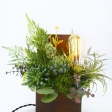 高擬真多肉植物鏽鐵燈 免運專人配送限雙北市 其餘地區需補運費