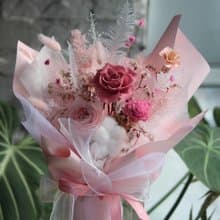 情人專屬粉色玫瑰永生花花束