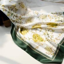 Queen Annes lace 野生蘿蔔花蠶絲巾