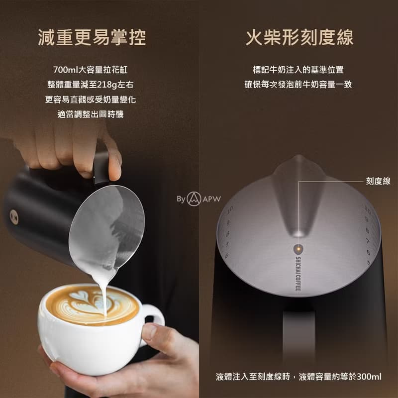 泰摩 Timemore 拉花杯 盧道強聯名拉花缸 304不鏽鋼 700ml