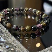 絕美小精品 貓眼 碧璽 雙色西瓜 碧璽 手珠 手串 手環 貴人運