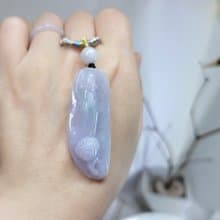 【純翠】天然翡翠 花開見佛 佛本無相 相由心生 無相佛芋頭冰紫綠