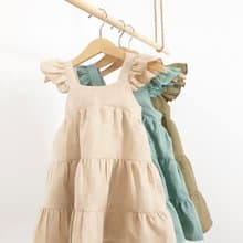 Natural linen boho dress, dress for girl, Easter baby dress, summer baby  dress