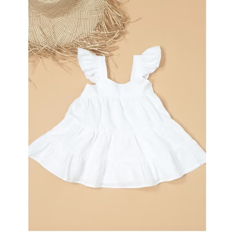 Natural linen boho dress, dress for girl, Easter baby dress, summer baby  dress