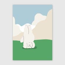 big big cat illust poster - sirsasana (yoga Headstand)