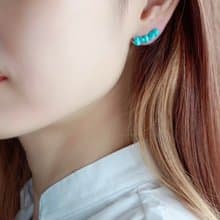 14kgf-2way(pierced earrings/clip-on)sleeping beauty turquoise