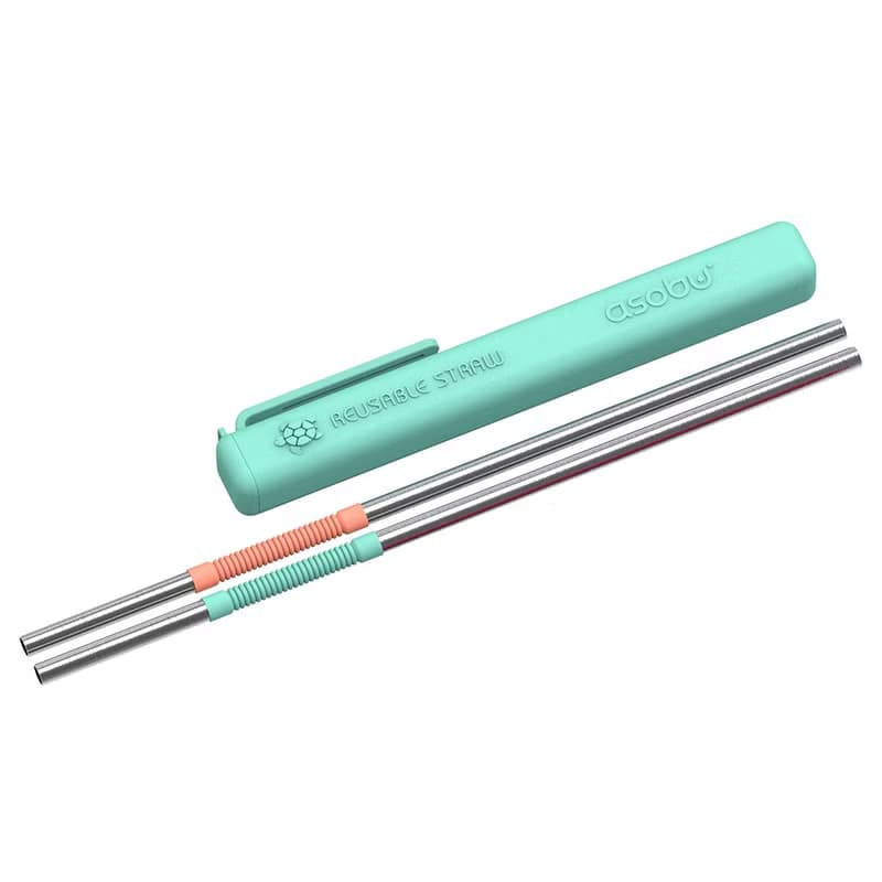 【畢業禮物】Asobu 環保不鏽鋼可彎折雙色吸管 2入组
