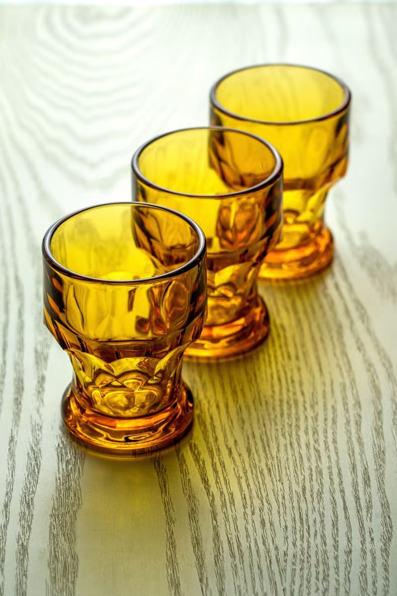 義大利製 早期琥珀色老玻璃杯 酒杯 水杯 庫存新品 台灣免運