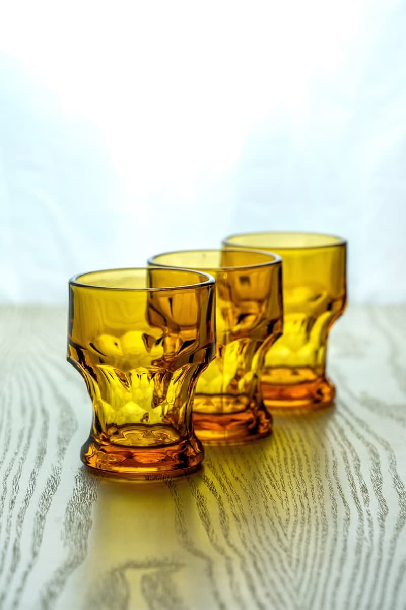 義大利製 早期琥珀色老玻璃杯 酒杯 水杯 庫存新品 台灣免運