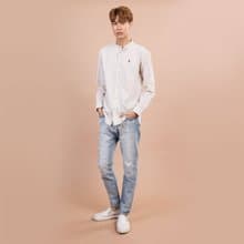 (SIZE M) PINE TREE // cream check // men straight fit