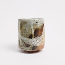 明芽窯 l 柴燒縮志野水杯 茶杯 橘紅 縮釉 陶杯 杯子 蒐藏品 T