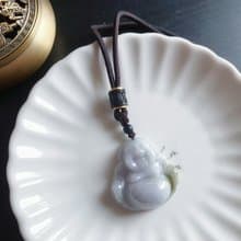 天然緬甸玉 翡翠 細糯種翡翠佛公 彌勒佛 項鍊 禮物