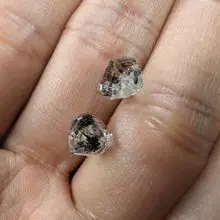 【訂製品】閃靈鑽原石 耳釘 耳針 天然水晶 耳環 925純銀