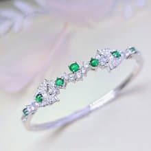 |陽綠手鐲鏈|A貨翡翠冰陽綠放光蛋面3.5mm純銀鍍精緻多顆手鐲鏈