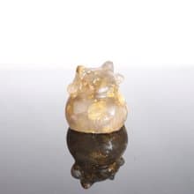 【情人節禮物】日式寶石金箔鈦晶招財貓擺飾-財位開運療癒聚寶盆