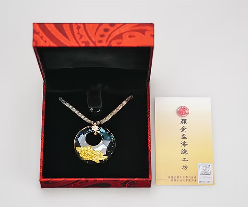 施華洛水晶漆線雕項鍊│老情人-母親│大情人-老婆│小情人-女兒