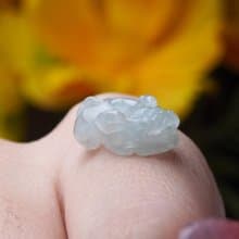 【招財神獸】冰種翡翠貔貅擺飾 | 天然緬甸玉翡翠A貨 | 送禮