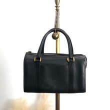【 日本直送　名牌中古包 】GUCCI グッチ ハンドバッグ ブラック チャーム レザー ミニボストン vintage ヴィンテージ オールド umskjg