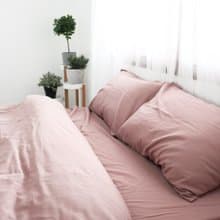 Cotton bedding set (fitted sheet + duvet cover + pillowcase) size 3.5 / 5 / 6 ft