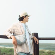 帆布半圓小側包