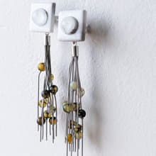 Bugs eye 2way earrings/ Interchangeable / macro view-veins 醫療鋼耳環 夾式耳環 耳夾