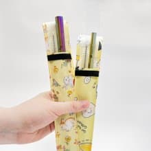 【動物吸管】贈收納袋&清潔刷 | 純鈦 環保吸管組 粗+細 (8+12mm)
