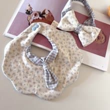 (可單買)藍香茶語 兩件組彌月禮盒 韓國天然染色公主花瓣領兜