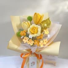 金牛座專屬生日花束  編織花 鉤織花 針織花 生日花束七夕