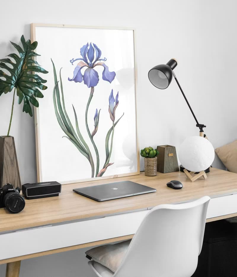 【數位】鳶尾花海報數位 JPEG 可列印牆面畫廊牆面藝術鳶尾花印刷品