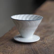 鸚鵡螺 緩流速沈浸 咖啡濾杯 【一青釉】 (1-4杯)